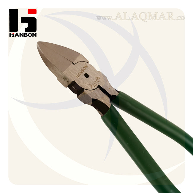 قصافة جانبية مشطوف 6بوصة 160ملي يد اخضر M.744106 HANBON