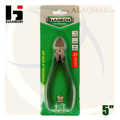 قصافة جانبية مشطوف 5بوصة 140ملي يد اخضر M.744105 HANBON