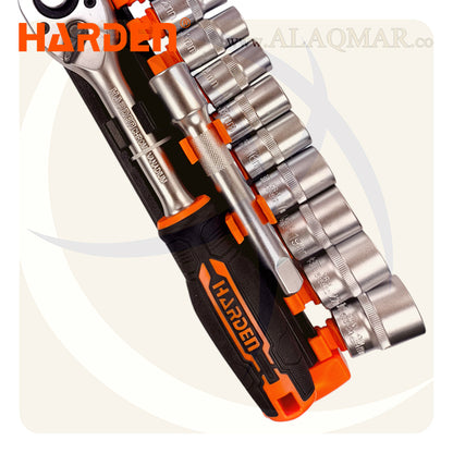 طقم لقم رباط مسدسة 1/2بوصة 12ق CrV علي كارت 510016 HARDEN