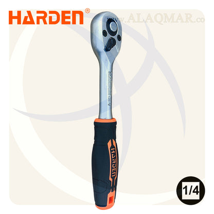 طقم لقم رباط مسدسة و لقم سن مفك علي مربع 1/4بوصة 46 قطعة شنطة بلاستيك CrV 510346 HARDEN