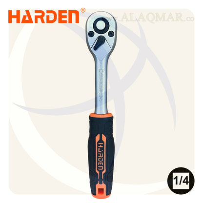 طقم لقم رباط مسدسة و لقم سن مفك علي مربع 1/4بوصة 46 قطعة شنطة بلاستيك CrV 510346 HARDEN