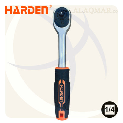 طقم لقم رباط مسدسة و لقم سن مفك علي مربع 1/4بوصة 46 قطعة شنطة بلاستيك CrV 510346 HARDEN