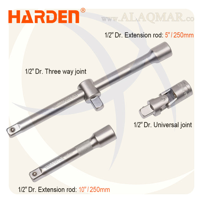 طقم لقم رباط مسدسة 1/2بوصة 23ق شنطة بلاستيك CrV 510423 HARDEN