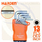 طقم النكي بالبوصة طويل طول اكثر 13ق 1/20-3/8بوصة CrV 540613 HARDEN