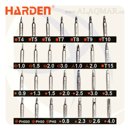 طقم مفك الكترونيات و سنون 31ق 550131 HARDEN