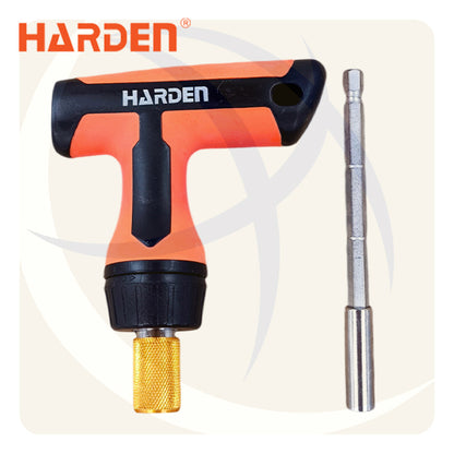 طقم مفك راتشة يد T و سنون 1/4بوصة 46ق   551046 HARDEN