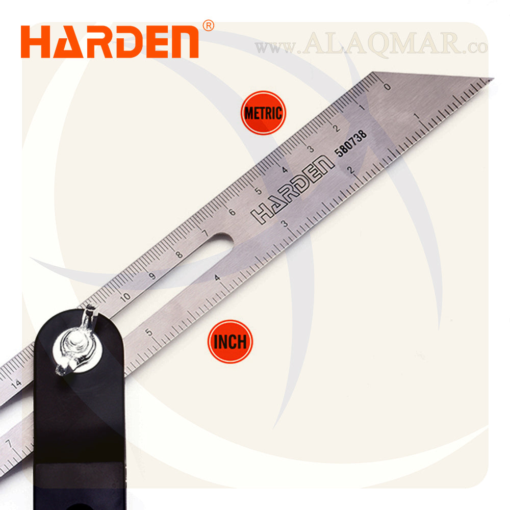 مسطرة منزلقة 25سم 580738 HARDEN