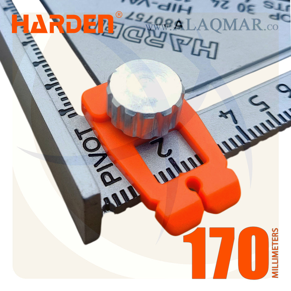مثلث علام زاوية قياس ألومنيوم 7بوصة 180ملي  580757 HARDEN