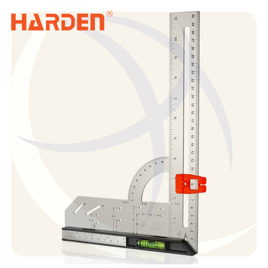 زاوية ثابته مدرجة و ميزان و منقلة 12بوصة 300ملي
 580762 HARDEN