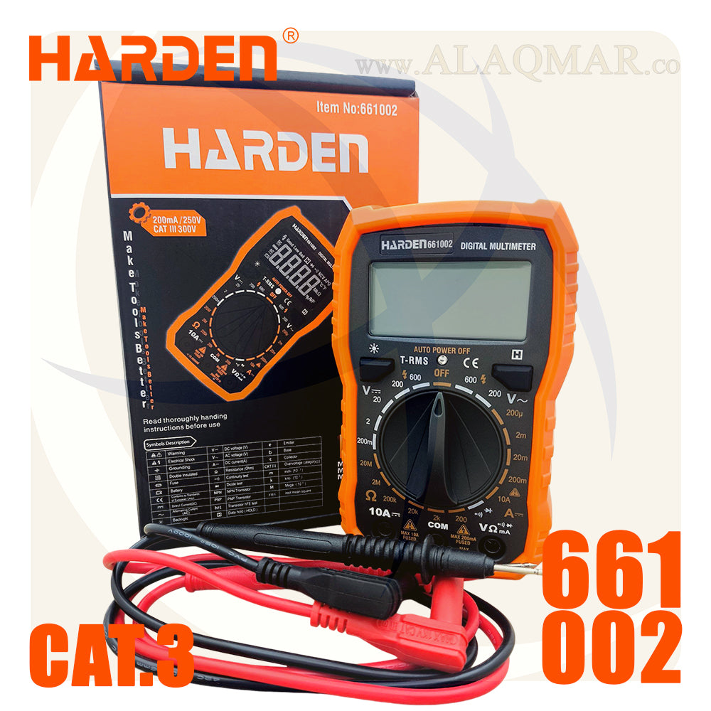 افوميتر ديجيتال 600V 10A 661002 HARDEN