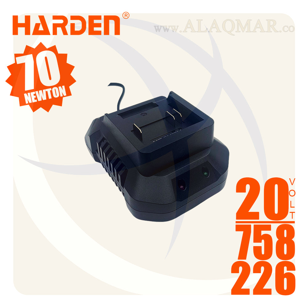 شنيور بطارية دقاق برشلس 20فولت 70نيوتن ظرف معدن 13ملي 2بطارية 2امبير Li-Ion + كيت 758226 HARDEN