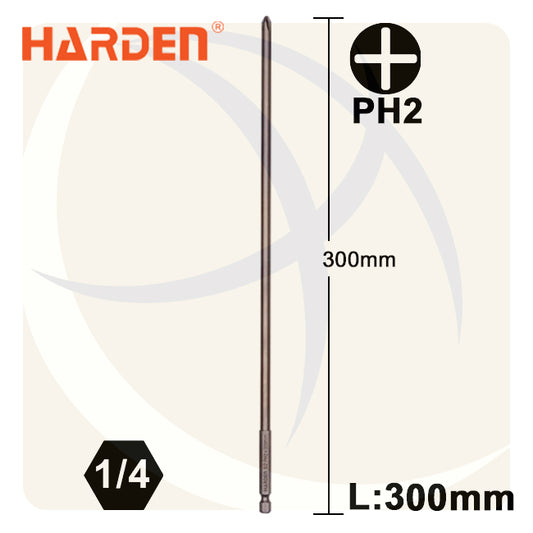 سن مفك صليبة PH2 طول 300ملي S2  550593 HARDEN