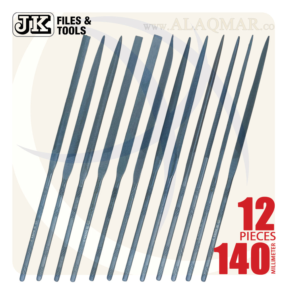 طقم مبارد سعاتي وصاغة 140ملي 12 قطعة NFS140-12 JK SUNFLOWER FILES