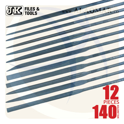 طقم مبارد سعاتي وصاغة 140ملي 12 قطعة NFS140-12 JK SUNFLOWER FILES