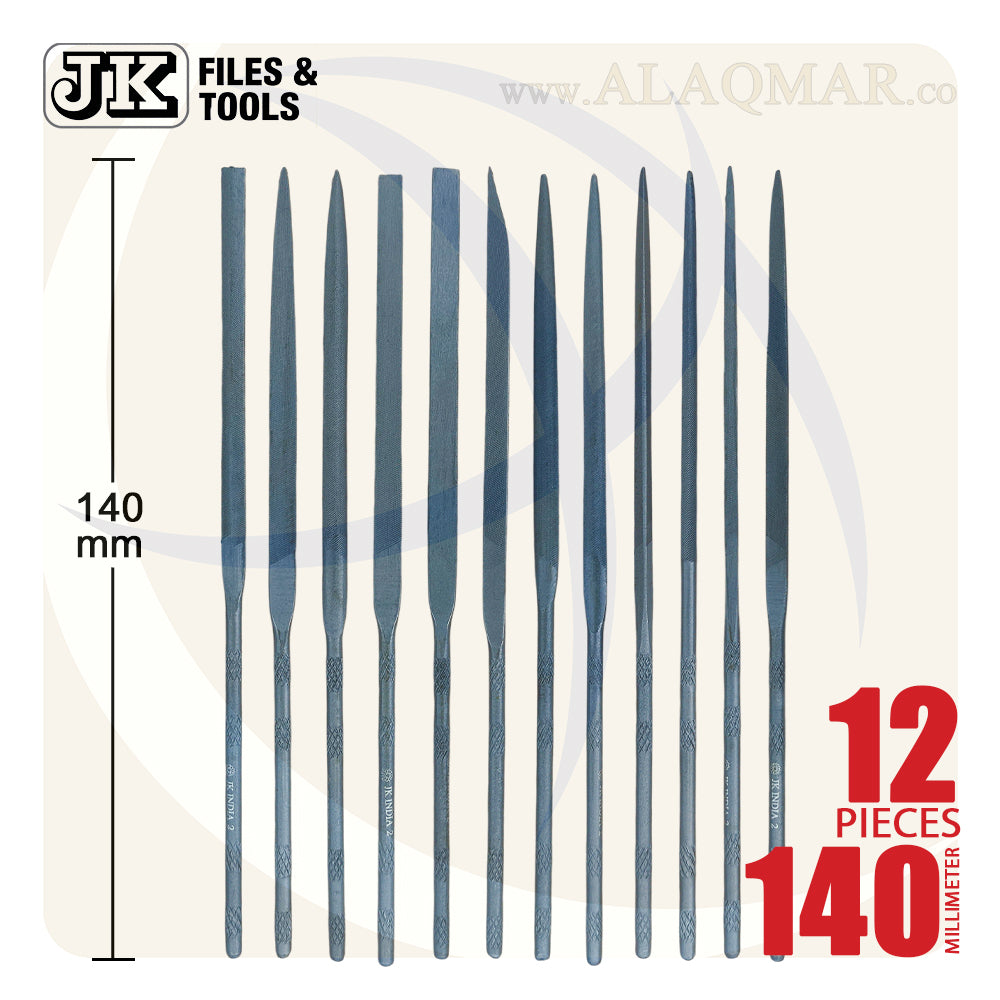 طقم مبارد سعاتي وصاغة 140ملي 12 قطعة NFS140-12 JK SUNFLOWER FILES