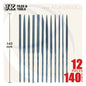 طقم مبارد سعاتي وصاغة 140ملي 12 قطعة NFS140-12 JK SUNFLOWER FILES