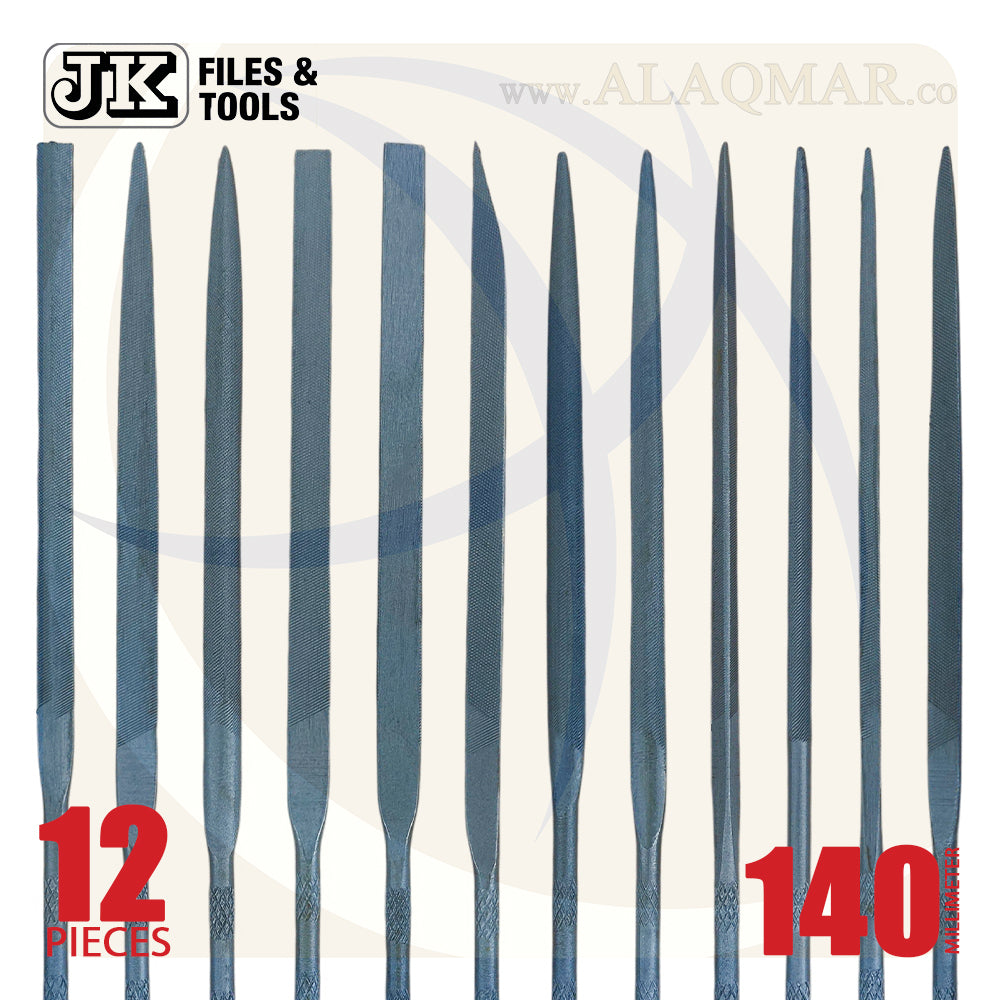 طقم مبارد سعاتي وصاغة 140ملي 12 قطعة NFS140-12 JK SUNFLOWER FILES