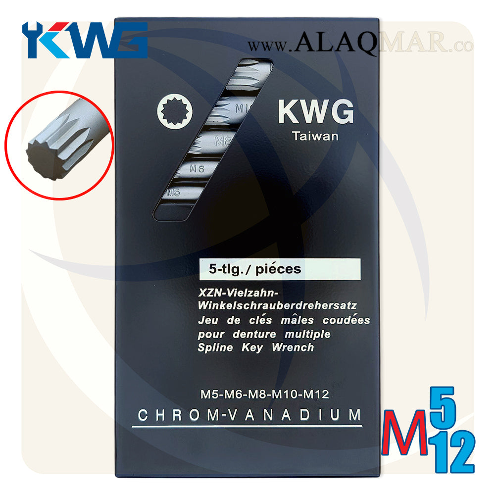 طقم النكي مشرشر 5ق M5-M12 علبة صاج 5150-5P1 KWG