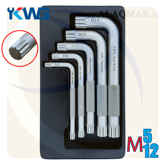 طقم النكي مشرشر 5ق M5-M12 علبة صاج 5150-5P1 KWG