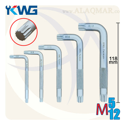 طقم النكي مشرشر 5ق M5-M12 علبة صاج 5150-5P1 KWG