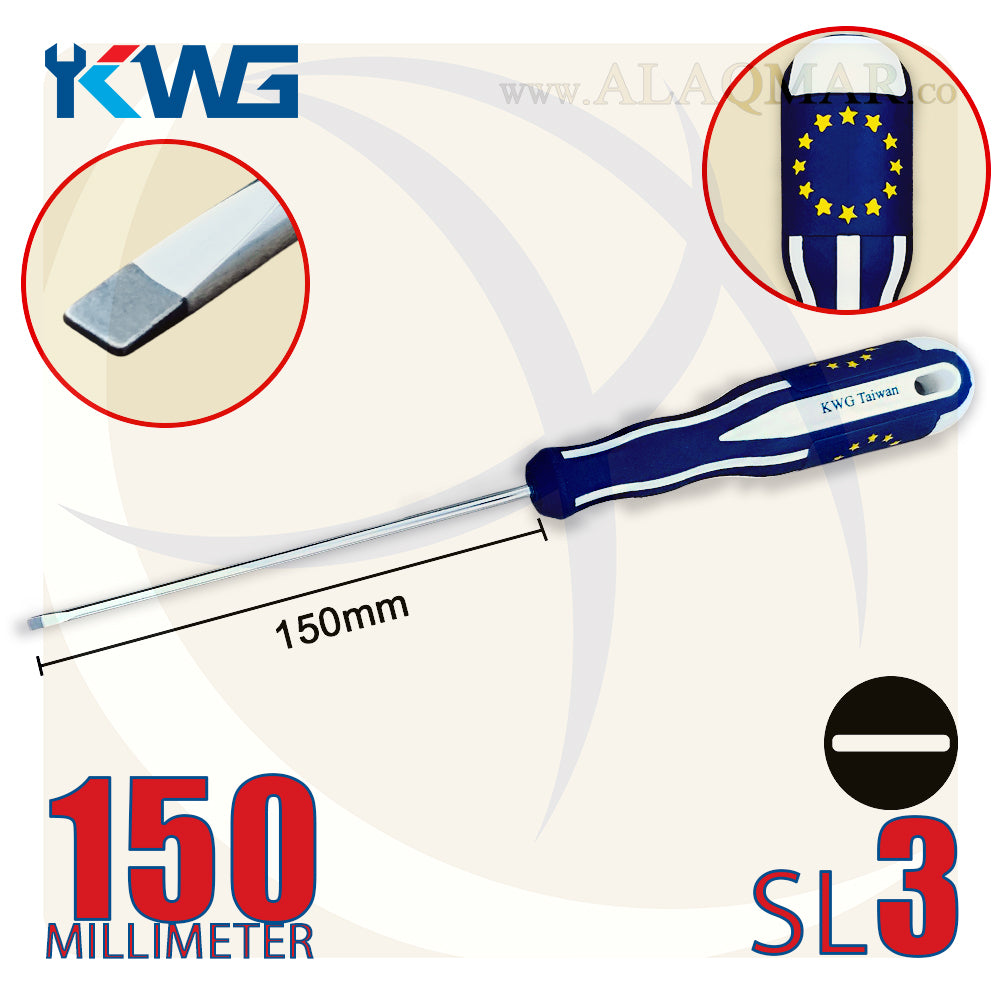مفك عادة SL3 طول 150ملي سن عدل 520S-3006 KWG