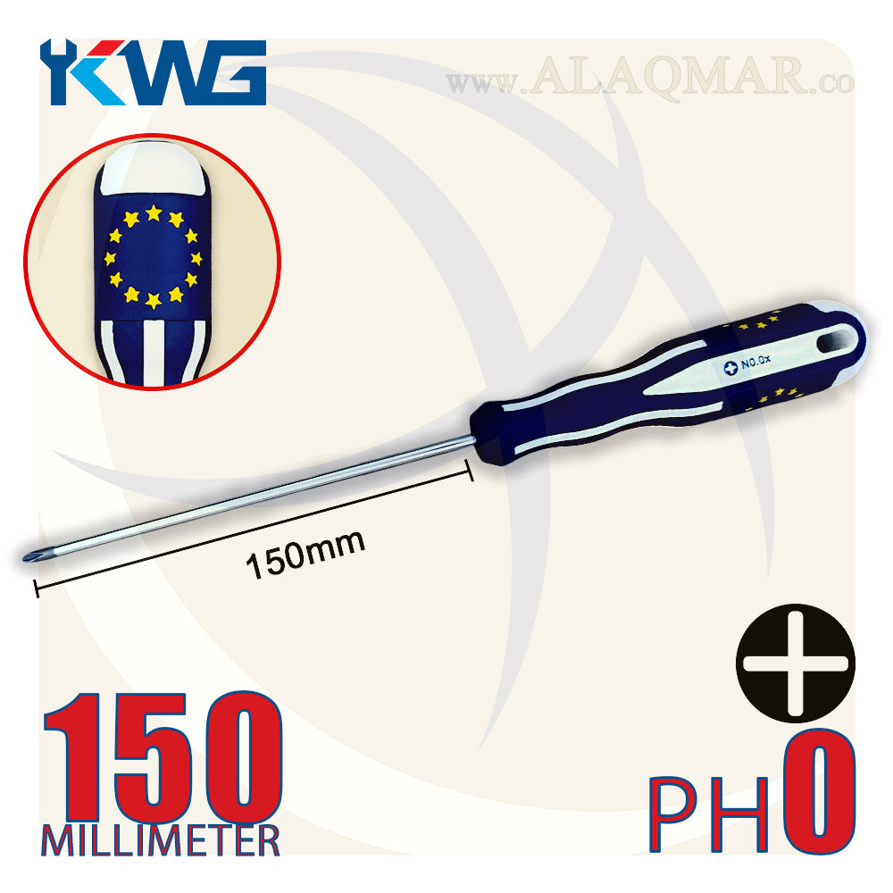 مفك صليبة PH0 طول 150ملي 523H-006 KWG