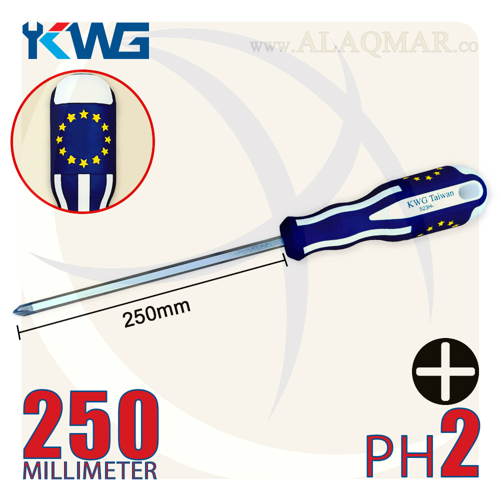 مفك صليبة PH2 طول 250ملي 523H-210H KWG