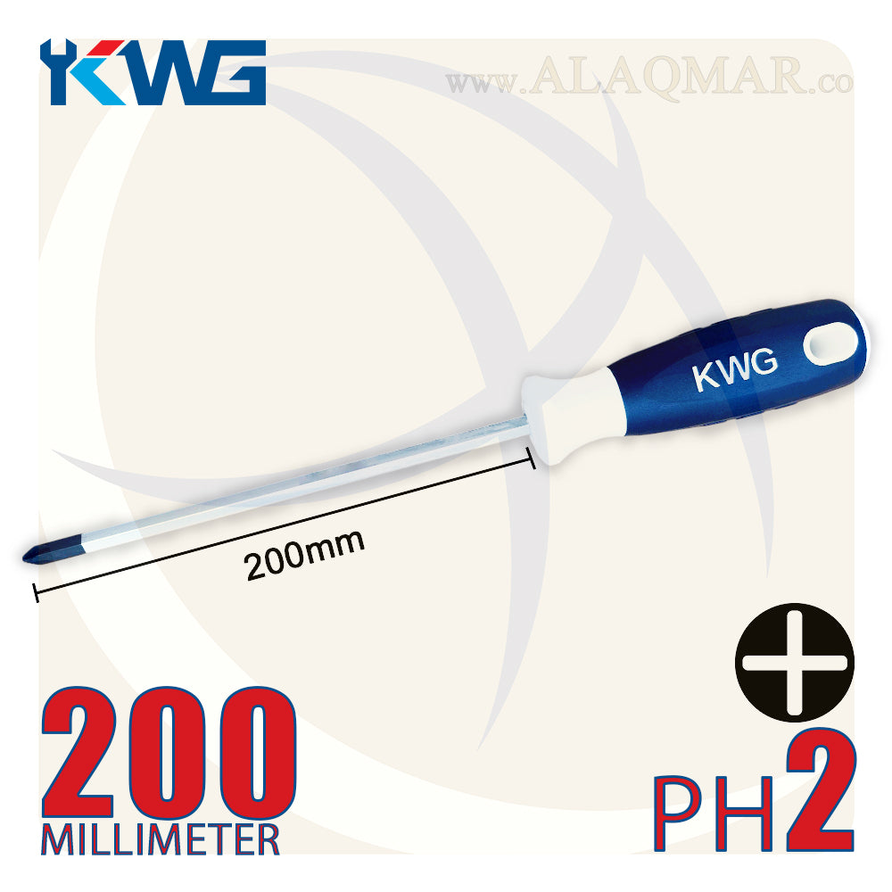 مفك صليبة PH2 طول 200ملي 543H-208H KWG