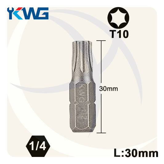 سن مفك نجمة T10 طول 30ملي S2 
 M.66T10B 
 KWG