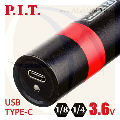 مفك بطارية حل و ربط مسدس 1/4بوصة 3.6فولت 4نيوتن 1.3امبير Li-Ion  + سنون PES3.6P-24A PIT