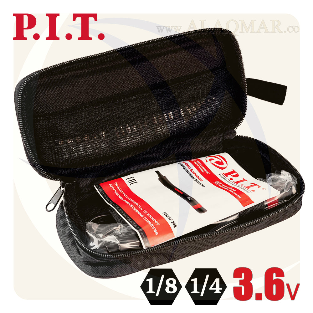 مفك بطارية حل و ربط مسدس 1/4بوصة 3.6فولت 4نيوتن 1.3امبير Li-Ion  + سنون PES3.6P-24A PIT