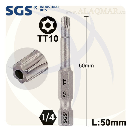 سن مفك توركس نجمة بدليل TT10 طول 50ملي S2 SGS6350-TT10 SGS
