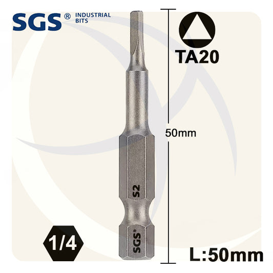 سن مفك مثلث TA20 طول 50ملي S2
 SGS6350-TA20
 SGS