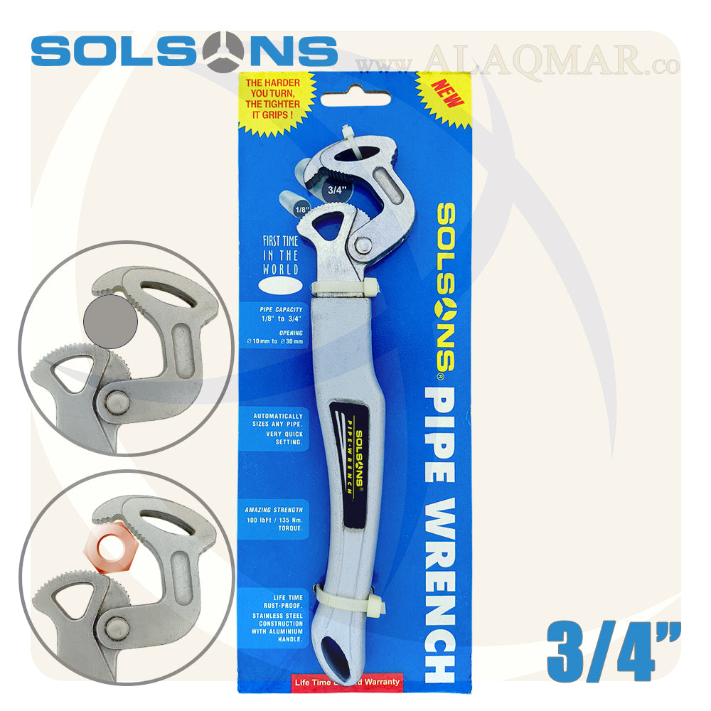 مفتاح انجليزي استلسون 9.25بوصة 235ملي 10-30ملي هيفي ديوتي PW1030AL SOLSONS