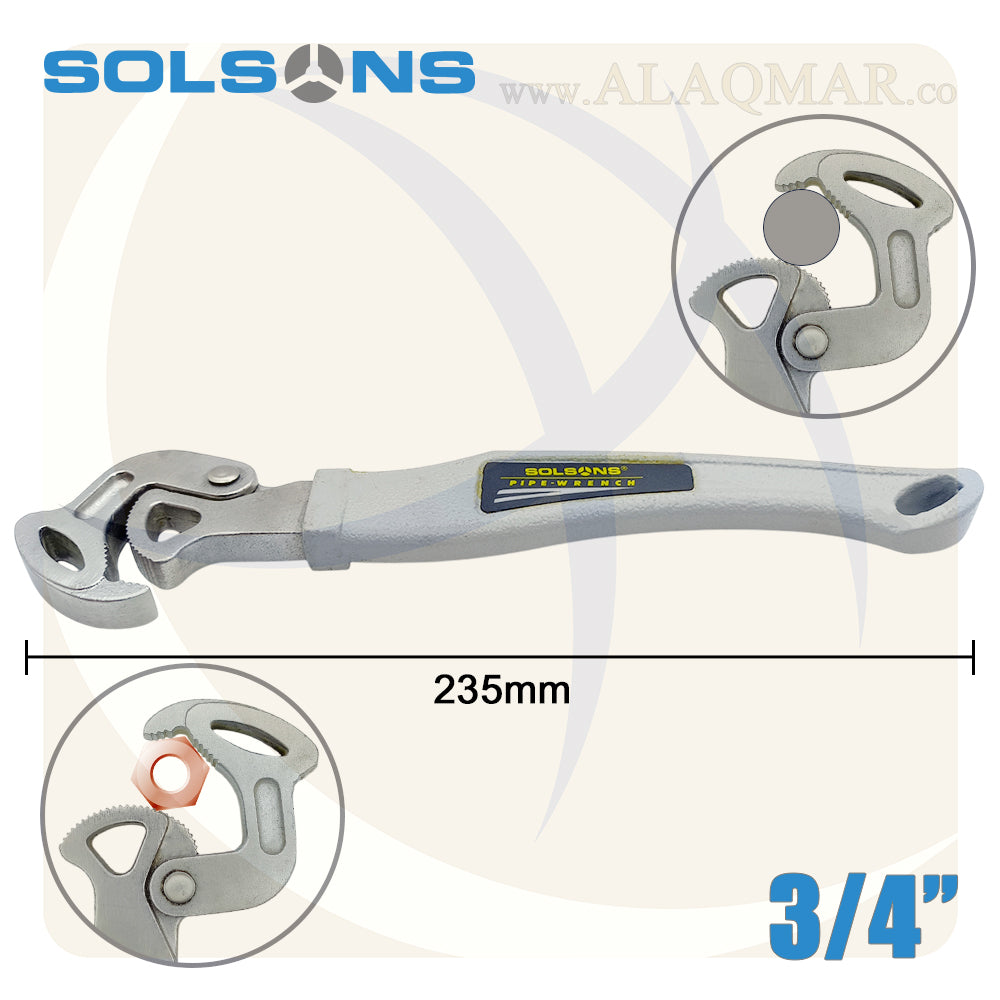 مفتاح انجليزي استلسون 9.25بوصة 235ملي 10-30ملي هيفي ديوتي PW1030AL SOLSONS