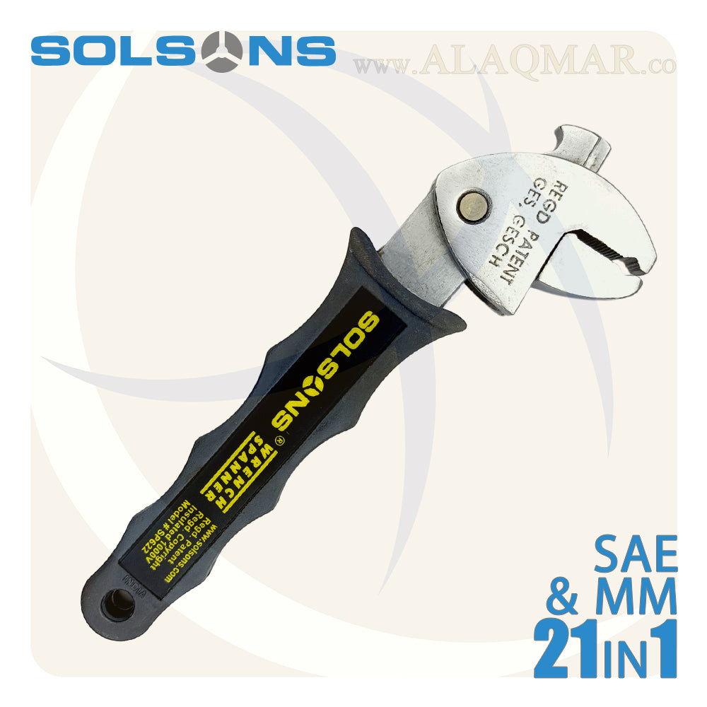 مفتاح فرنساوي 8بوصة راتشة 6-22ملي SP622 SOLSONS