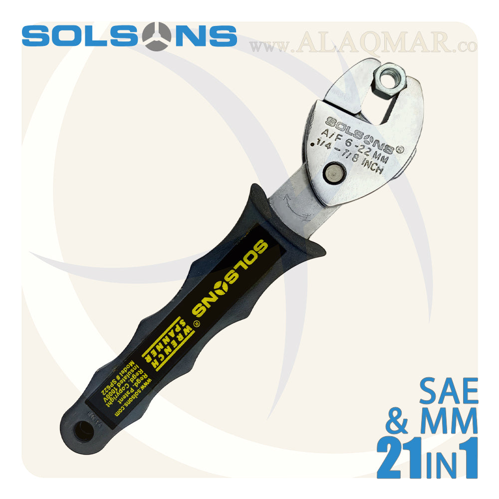 مفتاح فرنساوي 8بوصة راتشة 6-22ملي SP622 SOLSONS