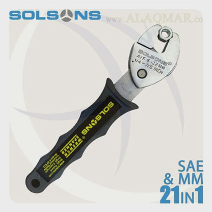 مفتاح فرنساوي 8بوصة راتشة 6-22ملي SP622 SOLSONS